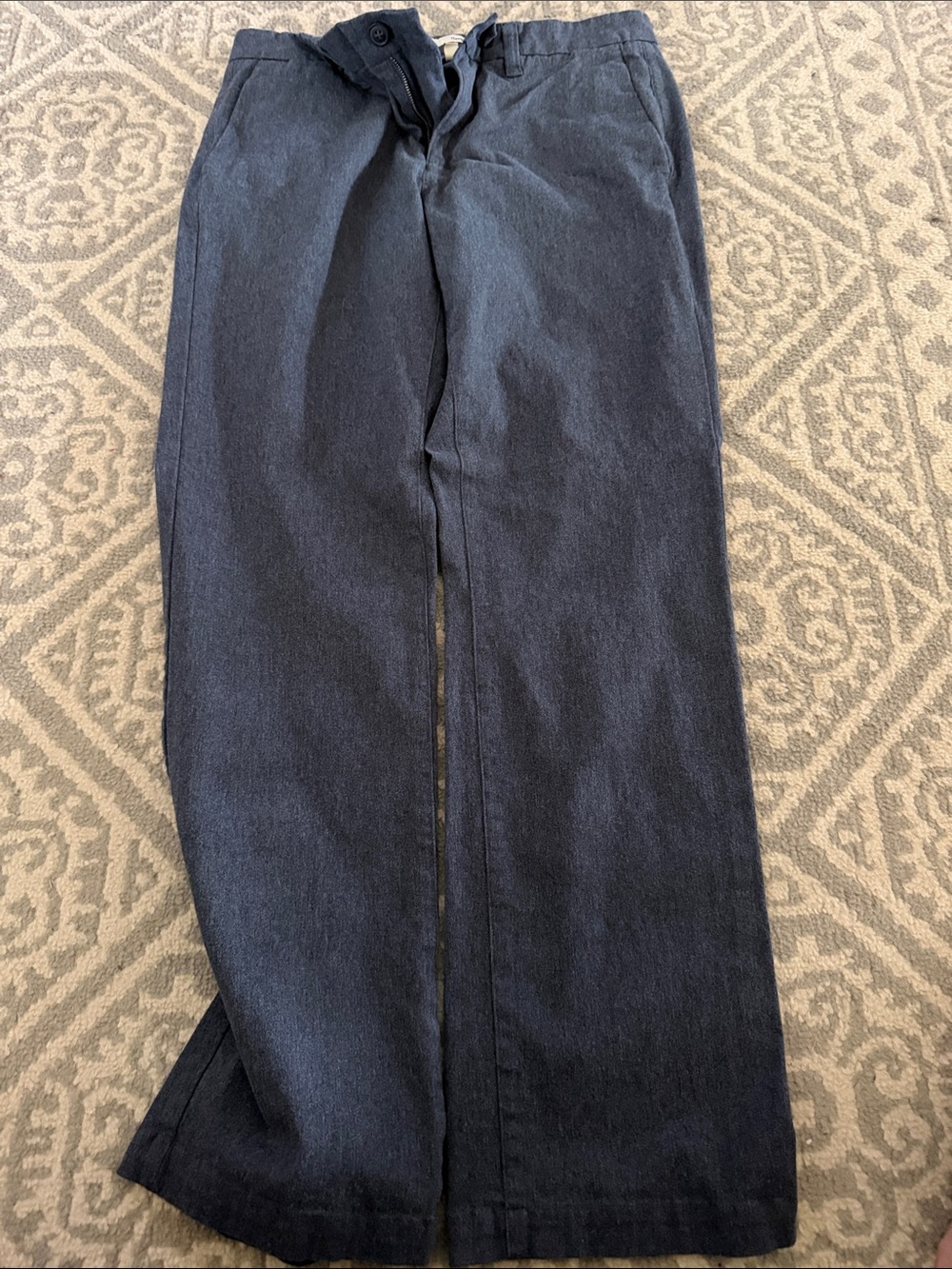 Men's Dark Blue Dress Pants — Classic Straight Fit
